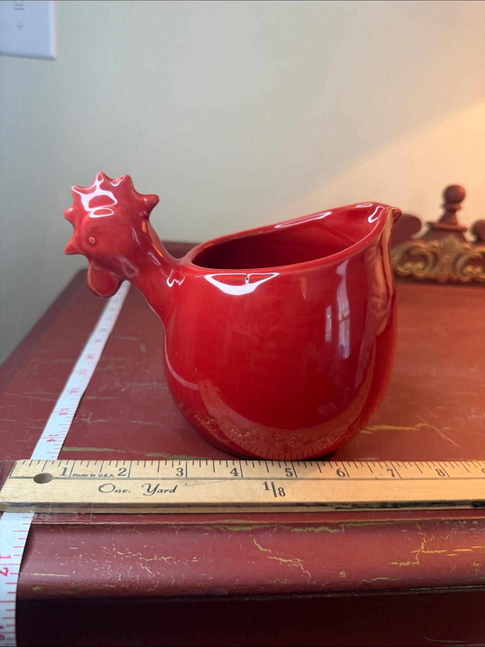 Vietri Red Rooster Creamer Pitcher